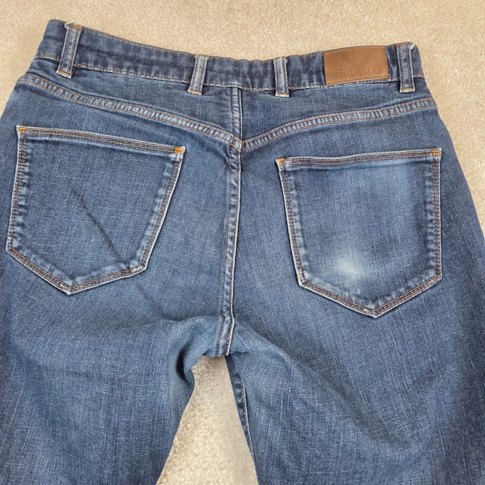 Peter Millar Mens Dark‎ Wash Straight Leg Stretch Denim Jeans 30x30 Fade